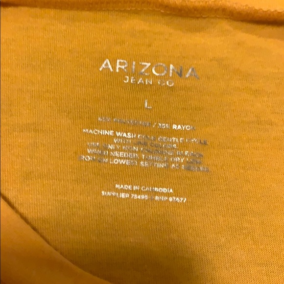 arizona long sleeve yellow tee shirt - Picture 2 of 4